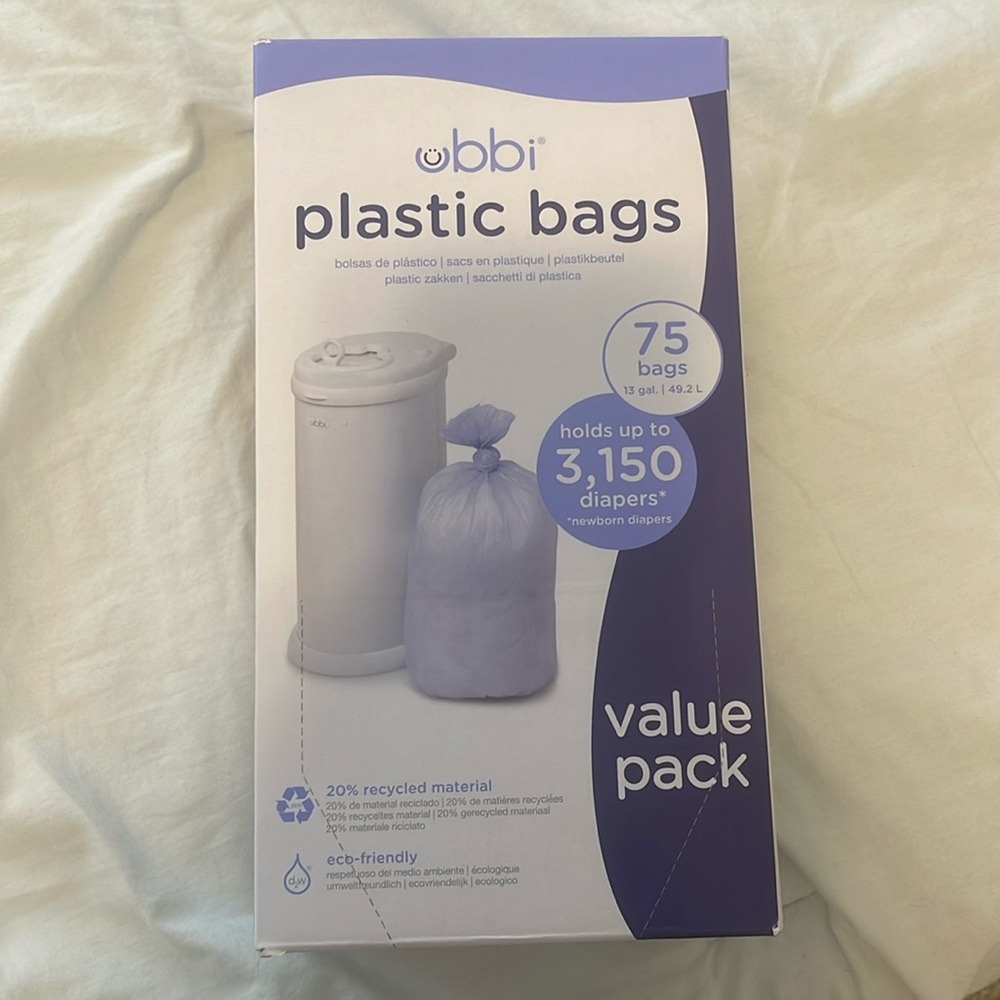 Ubbi plastic bags for Diapers
